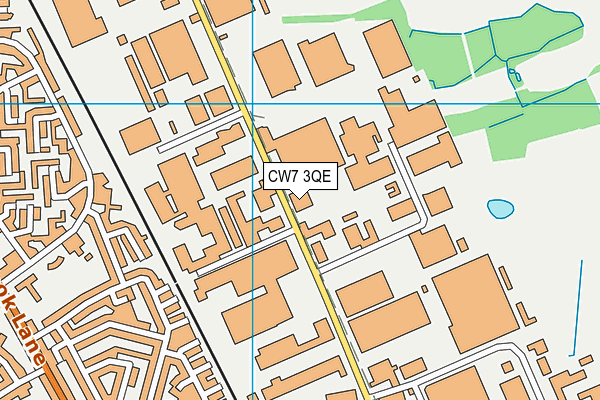CW7 3QE map - OS VectorMap District (Ordnance Survey) CW7 3QE map - OS VectorMap District (Ordnance Survey)