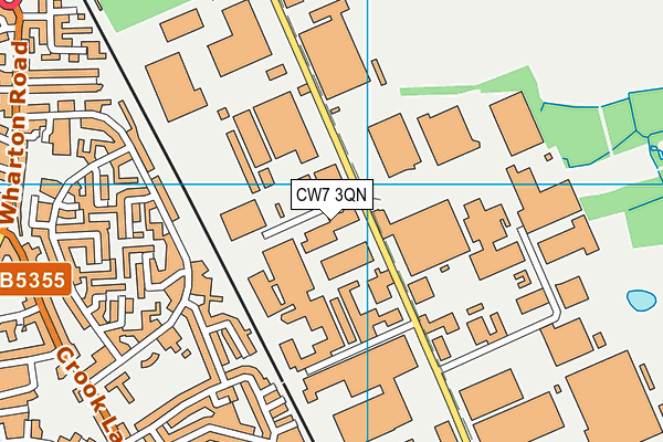 CW7 3QN map - OS VectorMap District (Ordnance Survey) CW7 3QN map - OS VectorMap District (Ordnance Survey)