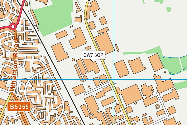 CW7 3QP map - OS VectorMap District (Ordnance Survey) CW7 3QP map - OS VectorMap District (Ordnance Survey)
