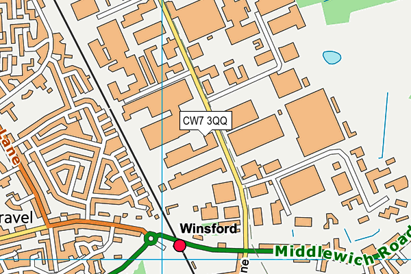 CW7 3QQ map - OS VectorMap District (Ordnance Survey) CW7 3QQ map - OS VectorMap District (Ordnance Survey)