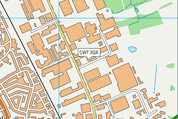 CW7 3QX map - OS VectorMap District (Ordnance Survey) CW7 3QX map - OS VectorMap District (Ordnance Survey)