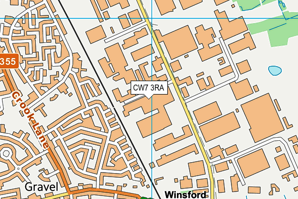CW7 3RA map - OS VectorMap District (Ordnance Survey) CW7 3RA map - OS VectorMap District (Ordnance Survey)