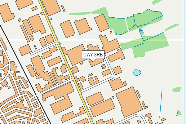 CW7 3RB map - OS VectorMap District (Ordnance Survey) CW7 3RB map - OS VectorMap District (Ordnance Survey)