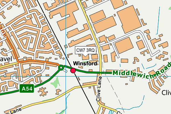 CW7 3RQ map - OS VectorMap District (Ordnance Survey) CW7 3RQ map - OS VectorMap District (Ordnance Survey)