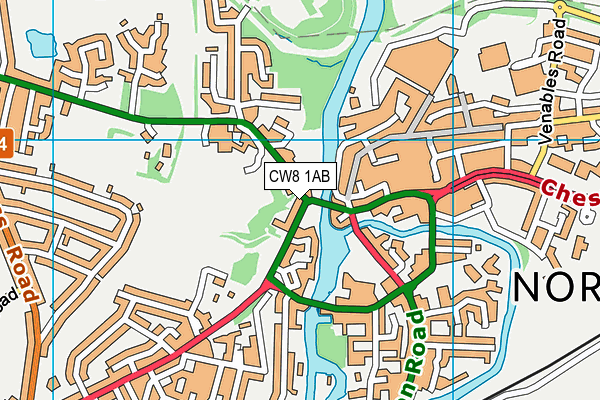 CW8 1AB map - OS VectorMap District (Ordnance Survey) CW8 1AB map - OS VectorMap District (Ordnance Survey)