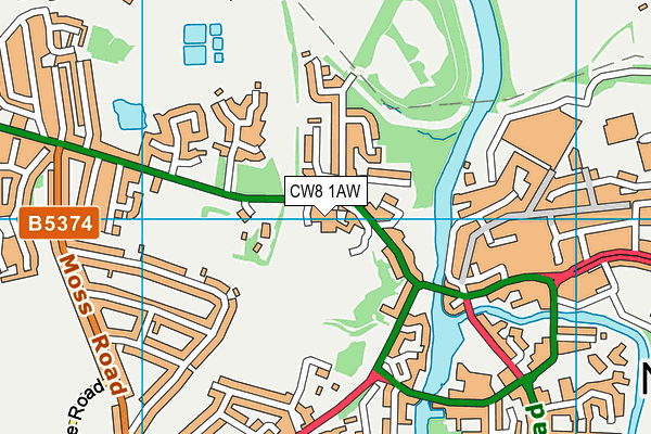 CW8 1AW map - OS VectorMap District (Ordnance Survey) CW8 1AW map - OS VectorMap District (Ordnance Survey)