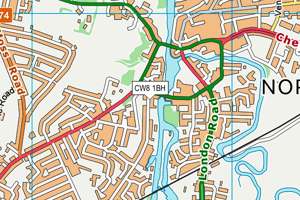 CW8 1BH map - OS VectorMap District (Ordnance Survey) CW8 1BH map - OS VectorMap District (Ordnance Survey)