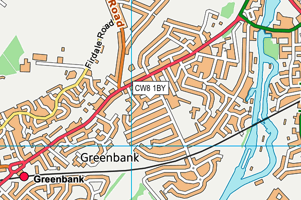 CW8 1BY map - OS VectorMap District (Ordnance Survey)