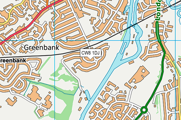 CW8 1DJ map - OS VectorMap District (Ordnance Survey) CW8 1DJ map - OS VectorMap District (Ordnance Survey)