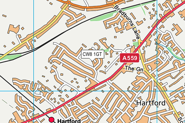 CW8 1GT map - OS VectorMap District (Ordnance Survey) CW8 1GT map - OS VectorMap District (Ordnance Survey)