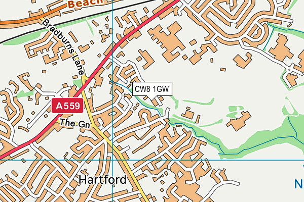 CW8 1GW map - OS VectorMap District (Ordnance Survey) CW8 1GW map - OS VectorMap District (Ordnance Survey)
