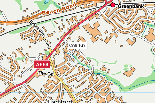 CW8 1GY map - OS VectorMap District (Ordnance Survey) CW8 1GY map - OS VectorMap District (Ordnance Survey)