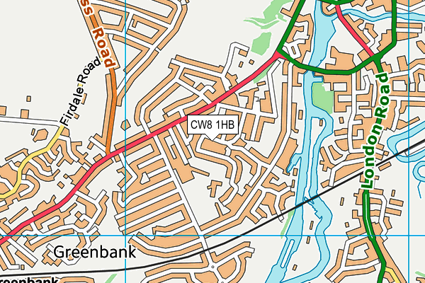 CW8 1HB map - OS VectorMap District (Ordnance Survey)