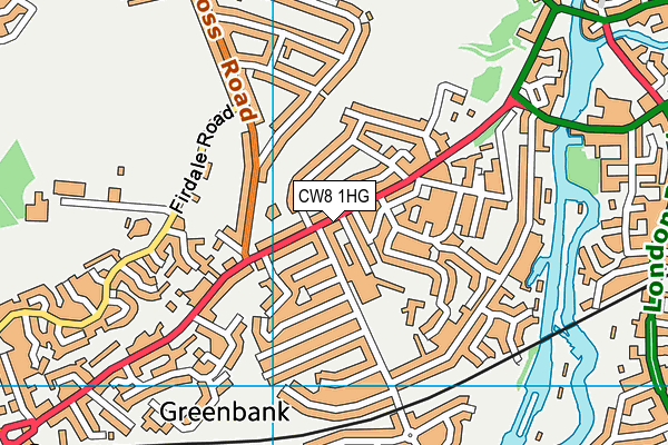 CW8 1HG map - OS VectorMap District (Ordnance Survey) CW8 1HG map - OS VectorMap District (Ordnance Survey)
