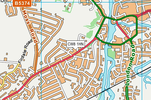 CW8 1HN map - OS VectorMap District (Ordnance Survey) CW8 1HN map - OS VectorMap District (Ordnance Survey)