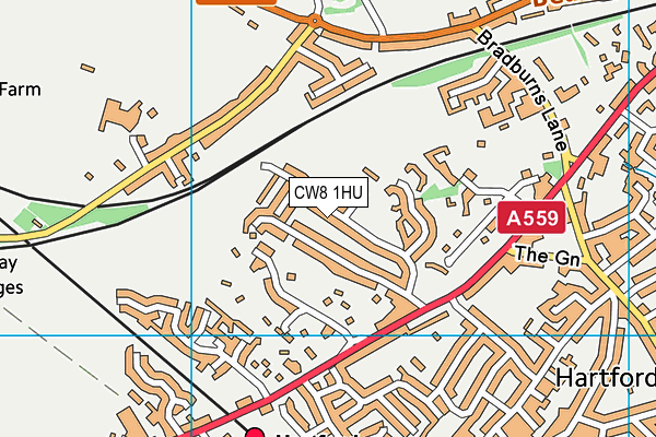 CW8 1HU map - OS VectorMap District (Ordnance Survey) CW8 1HU map - OS VectorMap District (Ordnance Survey)