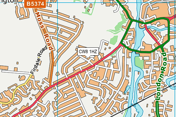 CW8 1HZ map - OS VectorMap District (Ordnance Survey) CW8 1HZ map - OS VectorMap District (Ordnance Survey)
