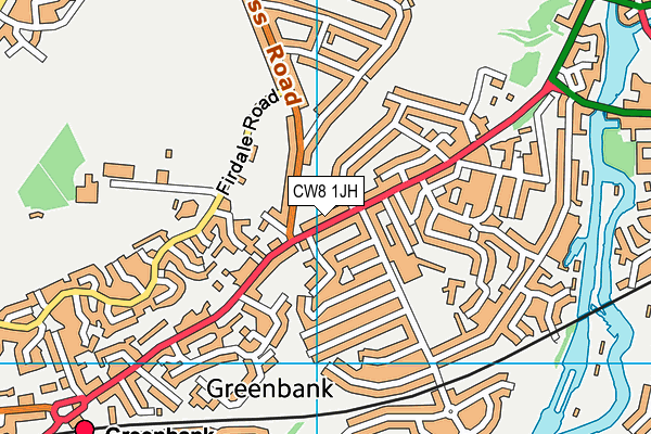CW8 1JH map - OS VectorMap District (Ordnance Survey)