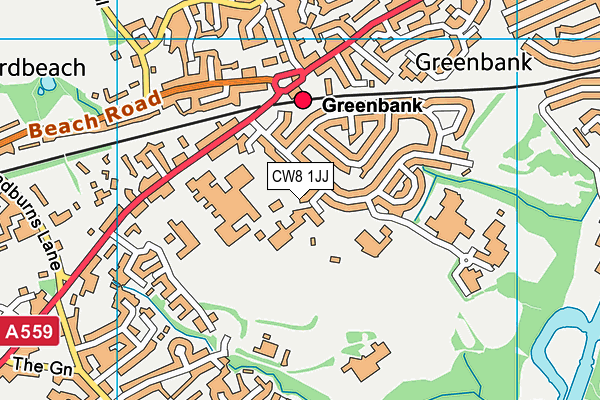 CW8 1JJ map - OS VectorMap District (Ordnance Survey) CW8 1JJ map - OS VectorMap District (Ordnance Survey)