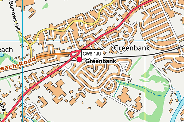 CW8 1JU map - OS VectorMap District (Ordnance Survey) CW8 1JU map - OS VectorMap District (Ordnance Survey)