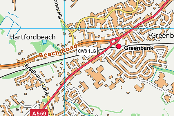 CW8 1LG map - OS VectorMap District (Ordnance Survey) CW8 1LG map - OS VectorMap District (Ordnance Survey)