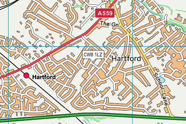 CW8 1LZ map - OS VectorMap District (Ordnance Survey) CW8 1LZ map - OS VectorMap District (Ordnance Survey)