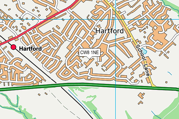 CW8 1NE map - OS VectorMap District (Ordnance Survey) CW8 1NE map - OS VectorMap District (Ordnance Survey)
