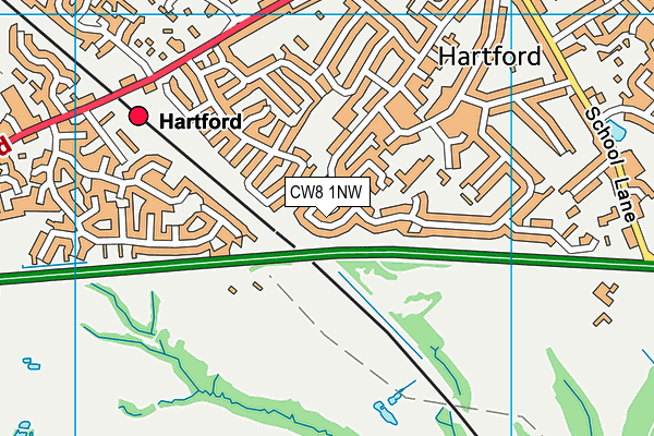 CW8 1NW map - OS VectorMap District (Ordnance Survey) CW8 1NW map - OS VectorMap District (Ordnance Survey)