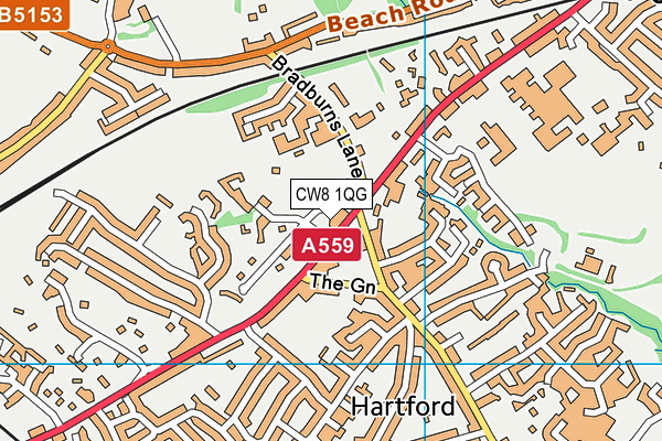 CW8 1QG map - OS VectorMap District (Ordnance Survey) CW8 1QG map - OS VectorMap District (Ordnance Survey)