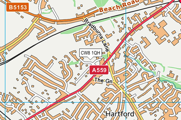 CW8 1QH map - OS VectorMap District (Ordnance Survey) CW8 1QH map - OS VectorMap District (Ordnance Survey)