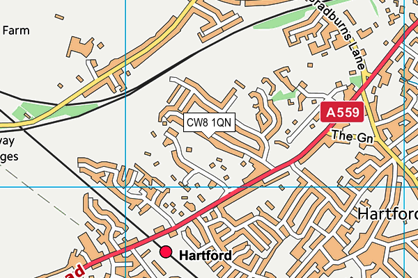 CW8 1QN map - OS VectorMap District (Ordnance Survey) CW8 1QN map - OS VectorMap District (Ordnance Survey)