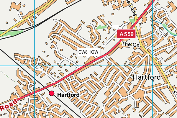 CW8 1QW map - OS VectorMap District (Ordnance Survey) CW8 1QW map - OS VectorMap District (Ordnance Survey)