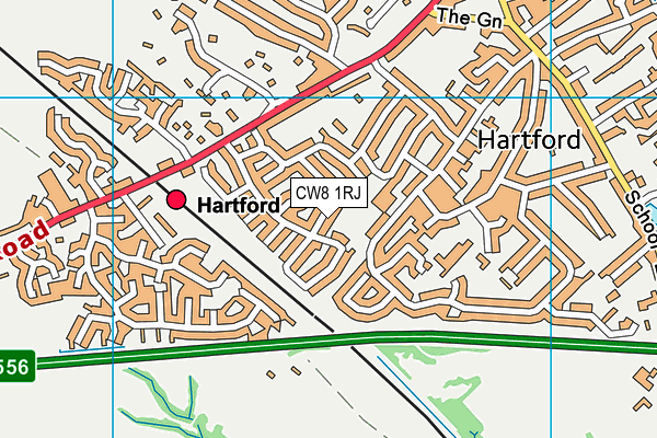 CW8 1RJ map - OS VectorMap District (Ordnance Survey) CW8 1RJ map - OS VectorMap District (Ordnance Survey)