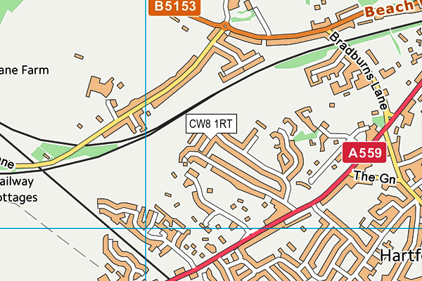 CW8 1RT map - OS VectorMap District (Ordnance Survey) CW8 1RT map - OS VectorMap District (Ordnance Survey)
