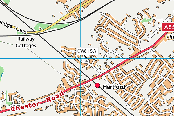 CW8 1SW map - OS VectorMap District (Ordnance Survey) CW8 1SW map - OS VectorMap District (Ordnance Survey)