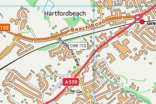 CW8 1TG map - OS VectorMap District (Ordnance Survey) CW8 1TG map - OS VectorMap District (Ordnance Survey)