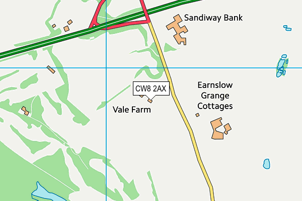 CW8 2AX map - OS VectorMap District (Ordnance Survey) CW8 2AX map - OS VectorMap District (Ordnance Survey)