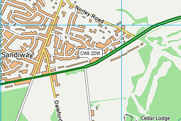 CW8 2DW map - OS VectorMap District (Ordnance Survey) CW8 2DW map - OS VectorMap District (Ordnance Survey)