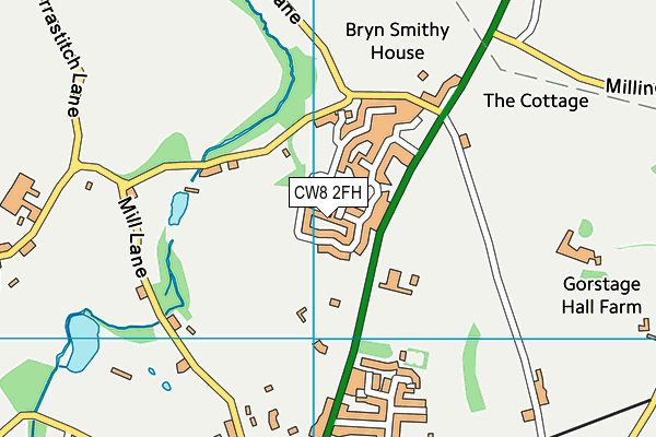 CW8 2FH map - OS VectorMap District (Ordnance Survey) CW8 2FH map - OS VectorMap District (Ordnance Survey)