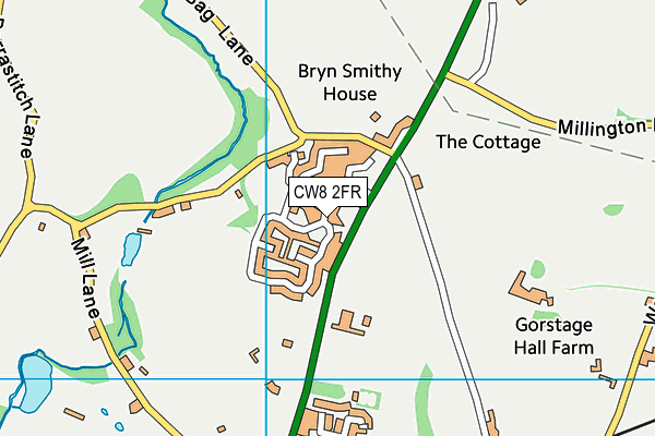 CW8 2FR map - OS VectorMap District (Ordnance Survey) CW8 2FR map - OS VectorMap District (Ordnance Survey)