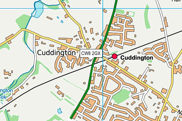 CW8 2GX map - OS VectorMap District (Ordnance Survey) CW8 2GX map - OS VectorMap District (Ordnance Survey)