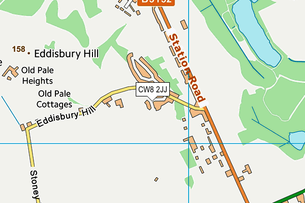 CW8 2JJ map - OS VectorMap District (Ordnance Survey) CW8 2JJ map - OS VectorMap District (Ordnance Survey)