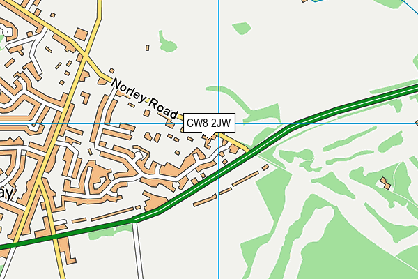 CW8 2JW map - OS VectorMap District (Ordnance Survey) CW8 2JW map - OS VectorMap District (Ordnance Survey)