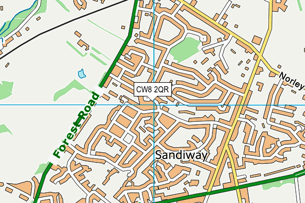 CW8 2QR map - OS VectorMap District (Ordnance Survey) CW8 2QR map - OS VectorMap District (Ordnance Survey)