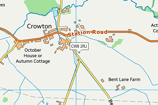 CW8 2RJ map - OS VectorMap District (Ordnance Survey)