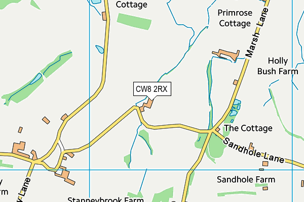 CW8 2RX map - OS VectorMap District (Ordnance Survey) CW8 2RX map - OS VectorMap District (Ordnance Survey)