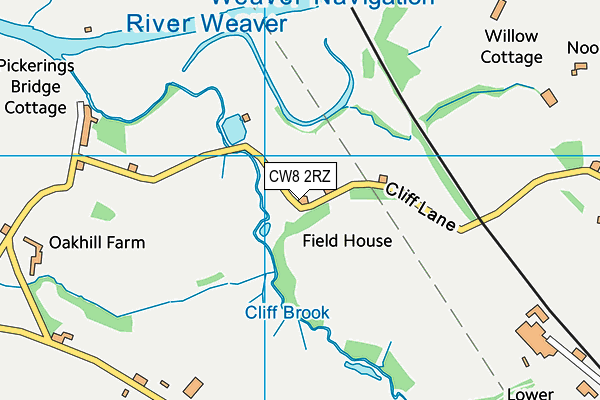 CW8 2RZ map - OS VectorMap District (Ordnance Survey) CW8 2RZ map - OS VectorMap District (Ordnance Survey)