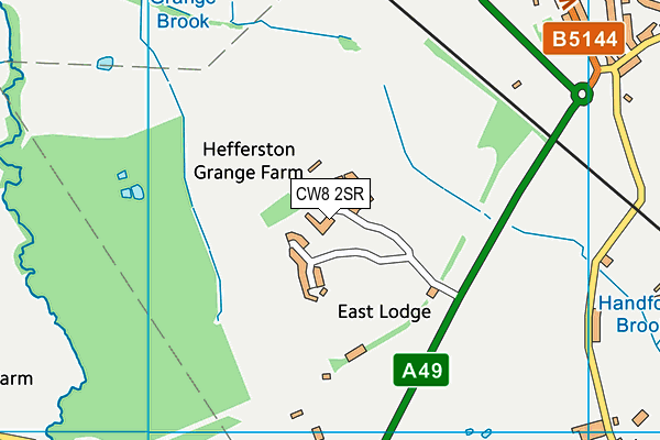CW8 2SR map - OS VectorMap District (Ordnance Survey) CW8 2SR map - OS VectorMap District (Ordnance Survey)
