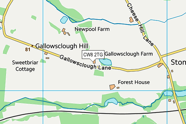 CW8 2TG map - OS VectorMap District (Ordnance Survey) CW8 2TG map - OS VectorMap District (Ordnance Survey)