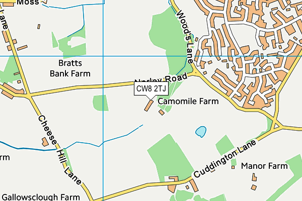 CW8 2TJ map - OS VectorMap District (Ordnance Survey) CW8 2TJ map - OS VectorMap District (Ordnance Survey)